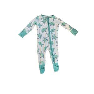 Caden Lane Totally Turtles Convertible Zip Romper